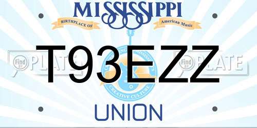 T93EZZ Mississippi License Plate