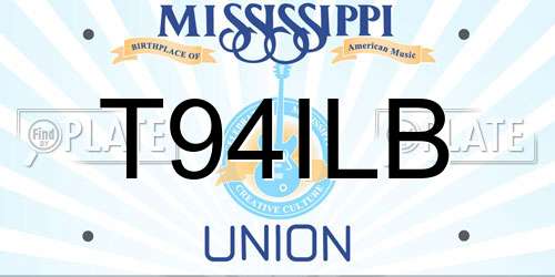 T94ILB Mississippi License Plate