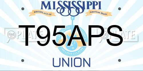 T95APS Mississippi License Plate