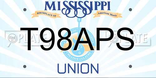 T98APS Mississippi License Plate