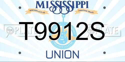 T9912S Mississippi License Plate