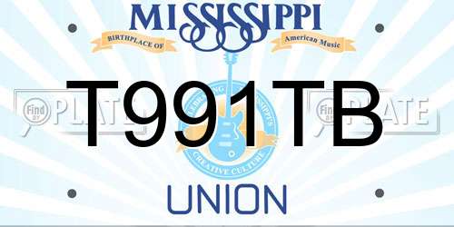 T991TB Mississippi License Plate
