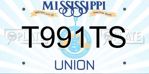 T991TS Mississippi License Plate