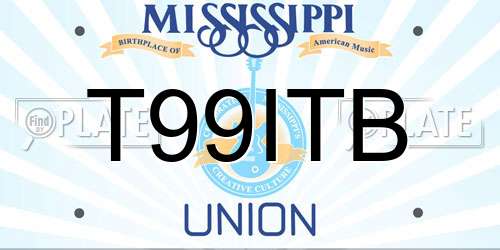 T99ITB Mississippi License Plate