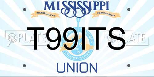 T99ITS Mississippi License Plate