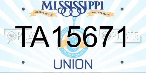 TA15671 Mississippi License Plate