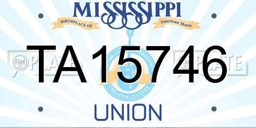 TA15746 Mississippi License Plate