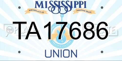 TA17686 Mississippi License Plate