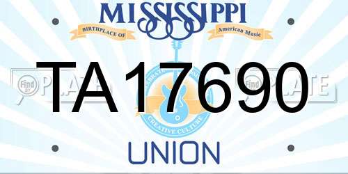TA17690 Mississippi License Plate