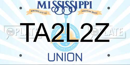 TA2L2Z Mississippi License Plate