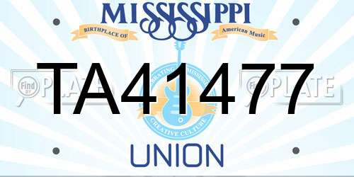 TA41477 Mississippi License Plate