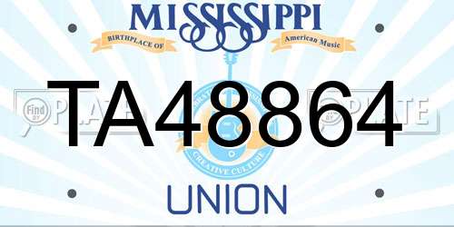 TA48864 Mississippi License Plate