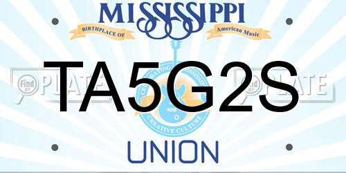 TA5G2S Mississippi License Plate