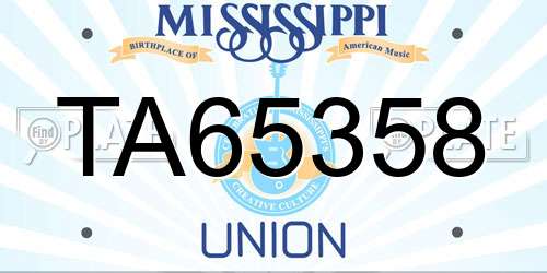 TA65358 Mississippi License Plate