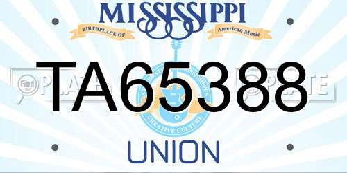 TA65388 Mississippi License Plate