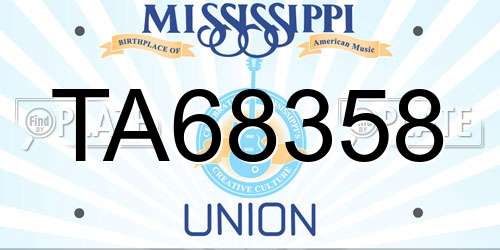 TA68358 Mississippi License Plate