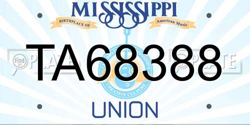 TA68388 Mississippi License Plate