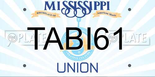 TABI61 Mississippi License Plate