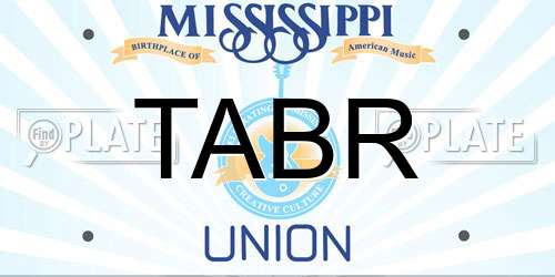TABR Mississippi License Plate