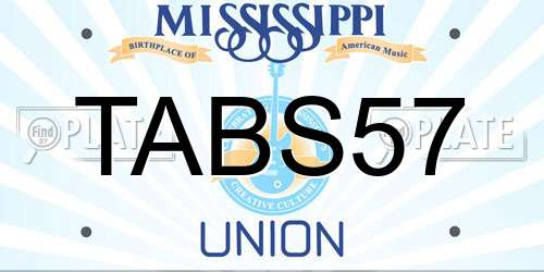 TABS57 Mississippi License Plate