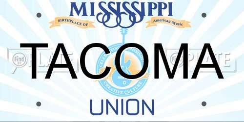 TACOMA Mississippi License Plate