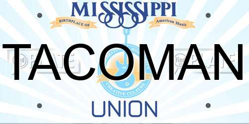TACOMAN Mississippi License Plate