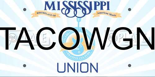 TACOWGN Mississippi License Plate