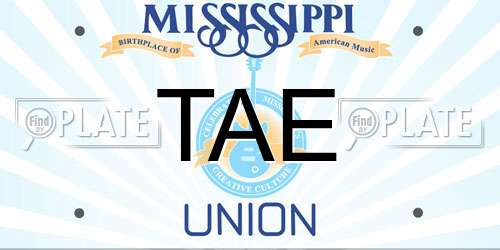 TAE Mississippi License Plate