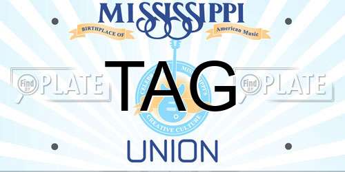 TAG Mississippi License Plate