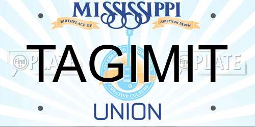 TAGIMIT Mississippi License Plate