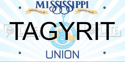 TAGYRIT Mississippi License Plate