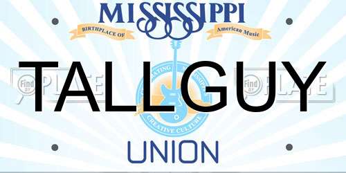 TALLGUY Mississippi License Plate