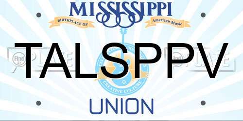 TALSPPV Mississippi License Plate