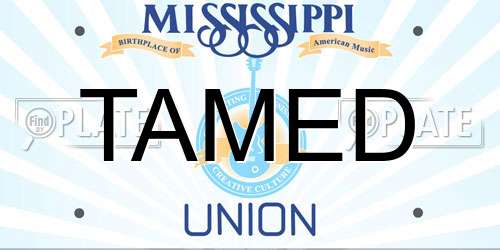 TAMED Mississippi License Plate