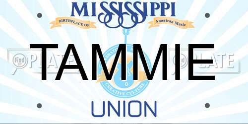 TAMMIE Mississippi License Plate