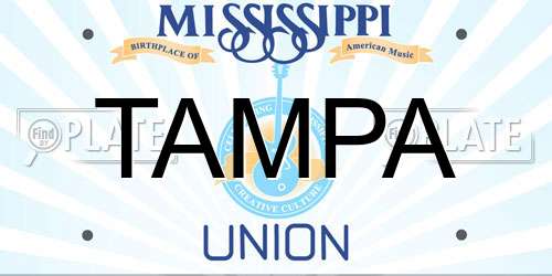 TAMPA Mississippi License Plate