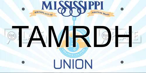 TAMRDH Mississippi License Plate