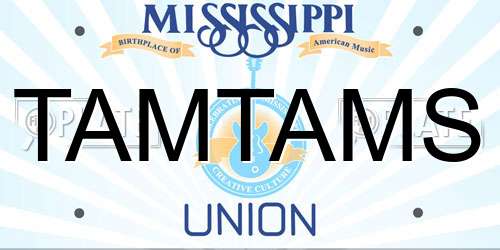 TAMTAMS Mississippi License Plate