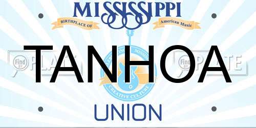 TANHOA Mississippi License Plate