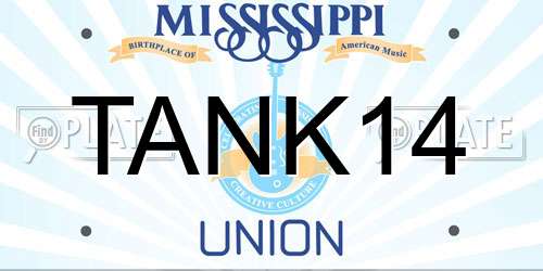 TANK14 Mississippi License Plate