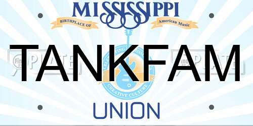 TANKFAM Mississippi License Plate