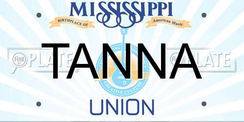 TANNA Mississippi License Plate