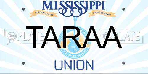 TARAA Mississippi License Plate