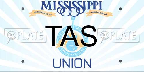 TAS Mississippi License Plate