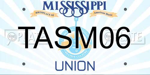 TASM06 Mississippi License Plate