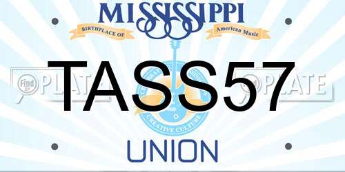 TASS57 Mississippi License Plate
