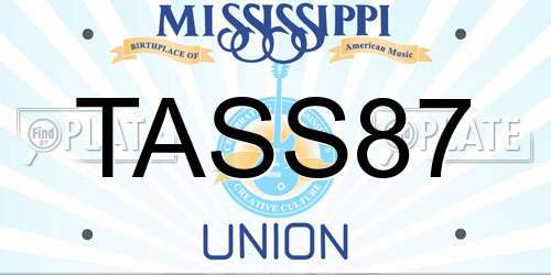 TASS87 Mississippi License Plate