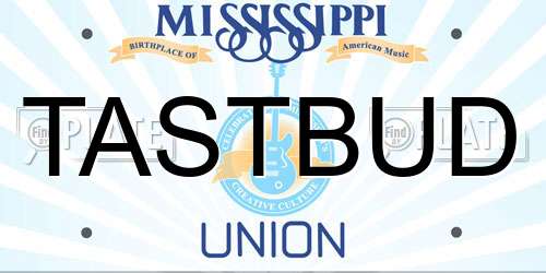 TASTBUD Mississippi License Plate