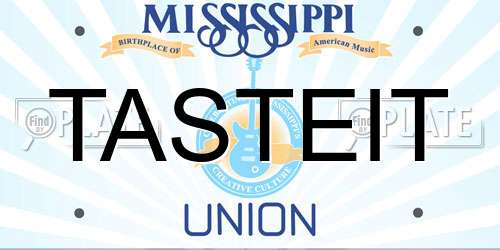 TASTEIT Mississippi License Plate