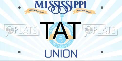 TAT Mississippi License Plate